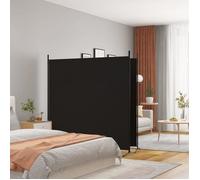 vidaXL Cloison de séparation 2 panneaux 348x180 cm tissu noir 350277
