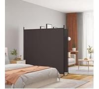 vidaXL Cloison de séparation 2 panneaux pliable marron en tissu 348x180 cm