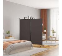 vidaXL Paravent Cloison de séparation 2 panneaux pliable 175x180 cm tissu marron 350259