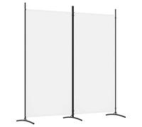 vidaXL Cloison de séparation 2 panneaux Blanc 175x180 cm Tissu Blanc