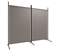 vidaXL Cloison de séparation 2 Panneaux Anthracite 175x180 cm Tissu