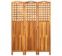vidaXL Cloison de séparation 3 panneaux 121x2x170 cm Bois d'acacia