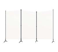 vidaXL Cloison de séparation 3 panneaux Blanc 260 x 180 cm