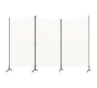 vidaXL Cloison de séparation 3 Panneaux Blanc 260x180 cm Tissu