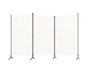 vidaXL Cloison de séparation 3 Panneaux Blanc 260x180 cm Tissu