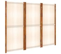 vidaXL Cloison de séparation 3 panneaux Blanc crème 210x180 cm Blanc