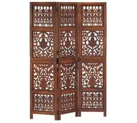 vidaXL Cloison de séparation 3 panneaux Bois manguier Marron 120x165 cm