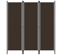 vidaXL Cloison de séparation 3 panneaux marron 150x180 cm