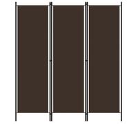 vidaXL Cloison de séparation 3 panneaux Marron 150x180 cm