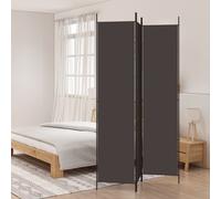 vidaXL Cloison de séparation 3 panneaux Marron 150x220 cm Tissu Marron