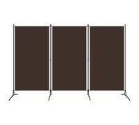 vidaXL Cloison de séparation 3 panneaux - Paravent écran d'intimité Marron 260x180 cm