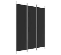 vidaXL Paravent 3 panneaux pliable tissu noir 150x200 cm