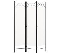vidaXL Cloison de Séparation 3 Panneaux Séparateur de Pièce Diviseur Ecran d'Intimité Paravent Chambre à Coucher Maison Intérieur Blanc 120x180 cm