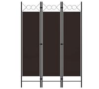 vidaXL Cloison de Séparation 3 Panneaux Séparateur de Pièce Diviseur Ecran d'Intimité Paravent Chambre à Coucher Maison Intérieur Marron 120x180 cm