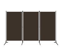 vidaXL Cloison de Séparation 3 Panneaux Séparateur de Pièce Diviseur Ecran d'Intimité Paravent Chambre à Coucher Maison Intérieur Marron 260x180 cm