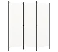 vidaXL Cloison de Séparation 3 Panneaux Séparateur de Pièce Diviseur Ecran d'Intimité Paravent Chambre à Coucher Maison Intérieur Blanc 150x180 cm