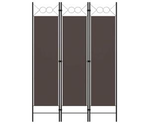 vidaXL Cloison de Séparation 3 Panneaux Séparateur de Pièce Diviseur Ecran d'Intimité Paravent Chambre à Coucher Maison Intérieur Marron 120x180 cm