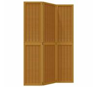vidaXL Cloison de séparation 3 panneaux marron bois paulownia massif Marron