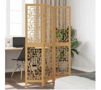 vidaXL Cloison de Séparation 3 Panneaux, Séparateur de Pièce, Écran d'Intimité, Paravent de Salon Chambre, Marron Bois 358862