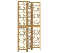 vidaXL Paravent 3 panneaux 358864 – Séparateur de pièce marron bois