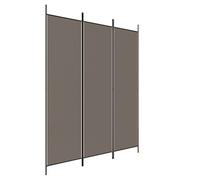 vidaXL Cloison de Séparation 3 Panneaux Séparateur de Pièce Pliable Diviseur Écran d'Intimité Paravent Décoration Salon Anthracite 150x220 cm Tissu