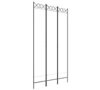 vidaXL Cloison de Séparation 3 Panneaux Séparateur de Pièce Pliable Diviseur Écran d'Intimité Paravent Décoration Salon Blanc 120x220 cm Tissu