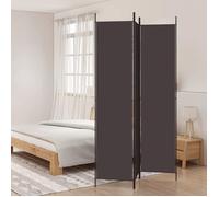 vidaXL Cloison de séparation 3 panneaux Marron 150x220 cm Tissu Marron