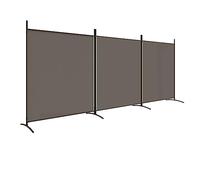 vidaXL Cloison de séparation 3 panneaux Paravent pliable Anthracite Tissu 525x180 cm