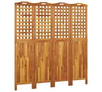 vidaXL Cloison de séparation 4 panneaux 162x2x180 cm Bois d'acacia Marron