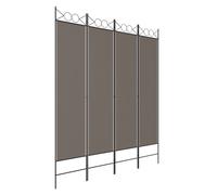 vidaXL Cloison de séparation 4 panneaux Anthracite 160x200 cm Tissu