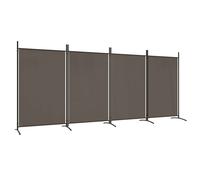 vidaXL Cloison de séparation 4 panneaux Anthracite 346x180 cm Tissu