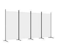 vidaXL Cloison de séparation 4 panneaux Blanc 346x180 cm Tissu Blanc