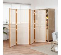 vidaXL Cloison de séparation 4 panneaux Blanc crème 280x180 cm 319184