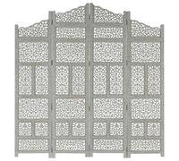 vidaXL Cloison de séparation 4 panneaux Gris 160x165 cm Bois manguier Gris