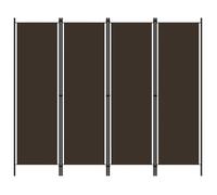 vidaXL Cloison de séparation 4 panneaux Marron 200 x 180 cm