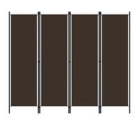 vidaXL Cloison de séparation 4 panneaux Marron 200 x 180 cm