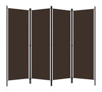 vidaXL Cloison de séparation 4 panneaux Marron 200x180 cm Marron