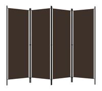 vidaXL Cloison de séparation 4 panneaux Marron 200x180 cm Marron