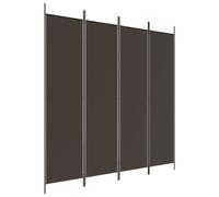 vidaXL Cloison de séparation 4 panneaux Marron 200x200 cm Tissu Marron
