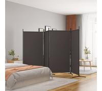 vidaXL Cloison de séparation 4 panneaux Marron 346x180 cm Tissu Marron