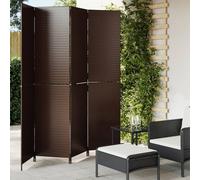 vidaXL Kamerscherm 4 panelen poly rattan bruin365361 Marron G