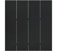 vidaXL Cloison de séparation 4 panneaux Noir 160x180 cm Acier Noir G