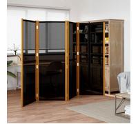 vidaXL Cloison de séparation 4 panneaux Noir 280x180 cm 319180