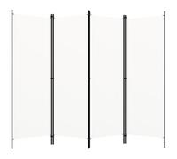 vidaXL Paravent cloison de séparation 4 panneaux Blanc 200x180 cm Intérieur
