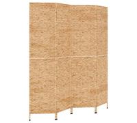 vidaXL Cloison de séparation 4 panneaux 163x180 cm Hyacinthe d'eau Marron