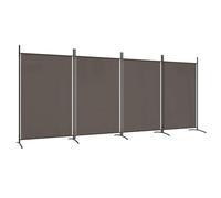 vidaXL Cloison de Séparation 4 Panneaux Séparateur de Pièce Pliable Diviseur Écran d'Intimité Paravent Décoration Salon Anthracite 346x180 cm Tissu