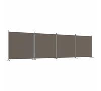 vidaXL Cloison de Séparation 4 Panneaux Séparateur de Pièce Pliable Diviseur Écran d'Intimité Paravent Décoration Salon Anthracite 698x180 cm Tissu