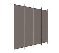 vidaXL Cloison de séparation 4 panneaux pliable – Tissu anthracite 200x200 cm