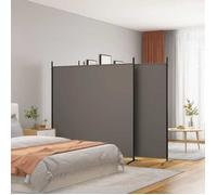 Kamerscherm met 4 panelen 698x180 cm stof antracietkleurig350284