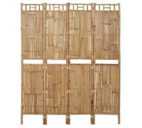 vidaXL Cloison de séparation 4 panneaux en bambou 160 x 180 cm